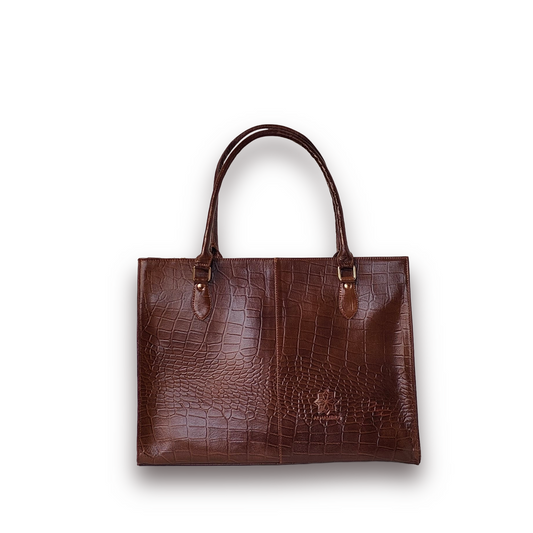 The Executive Tote: Crocodile-Embossed Edition