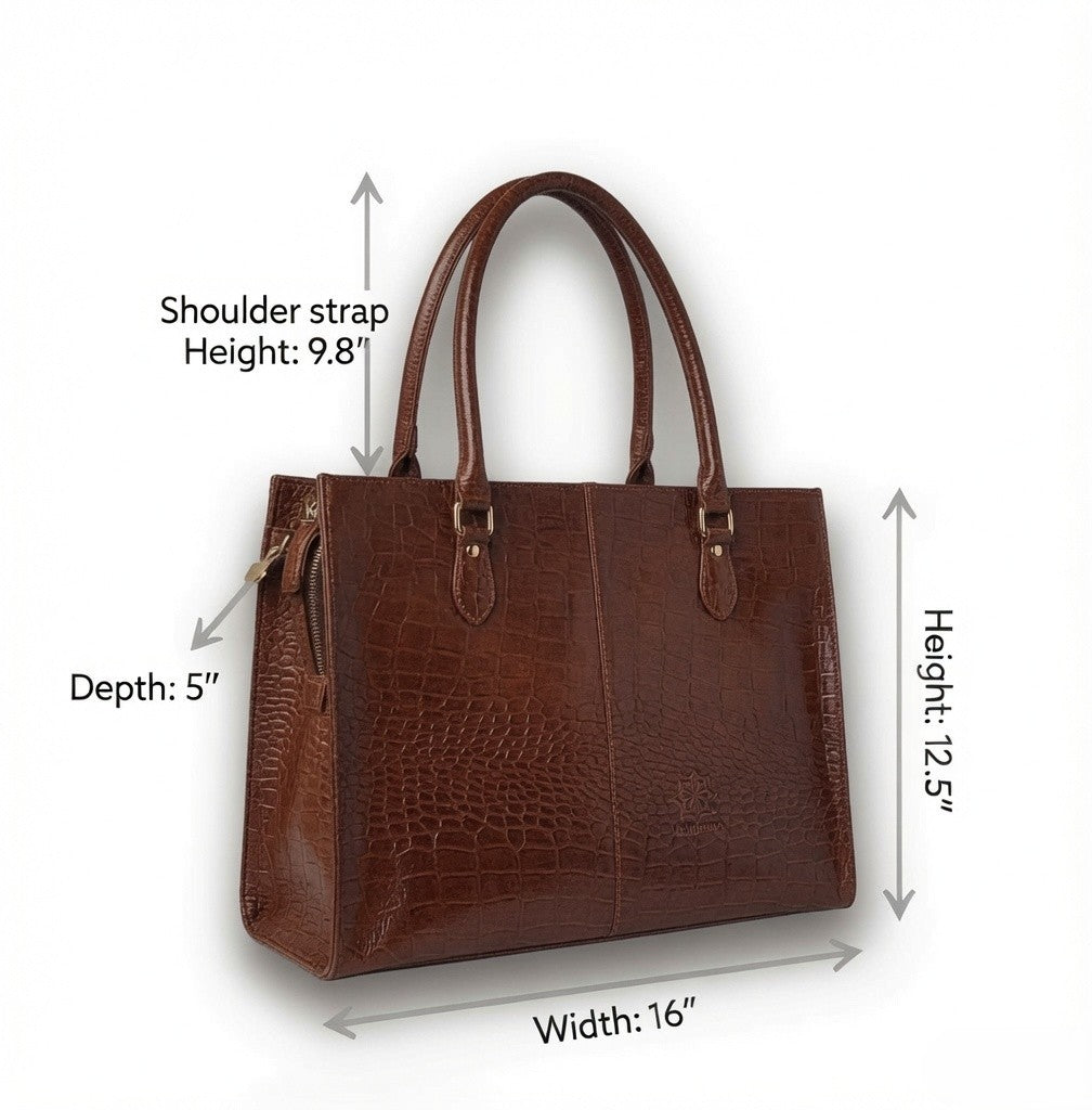 The Executive Tote: Crocodile-Embossed Edition